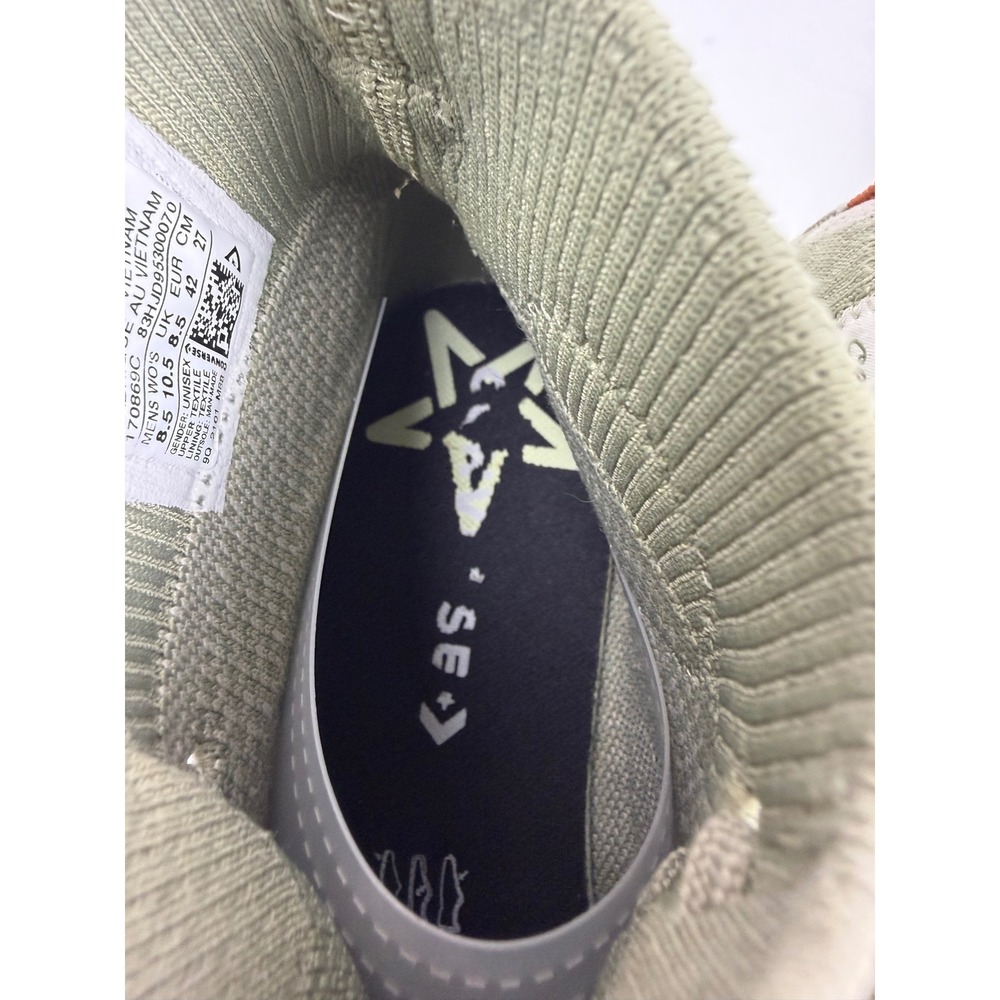 Converse Chuck Taylor All Star Crater Knit Olive Green Mens 8.5 W10.5 High Ankle - Picture 13 of 16